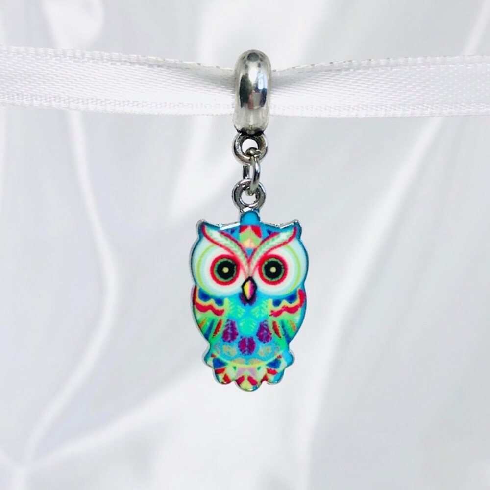 Owl Charm 925 Sterling Silver charm Bracelet